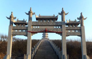廣州村口石牌樓的雕刻風水和圖片樣式
