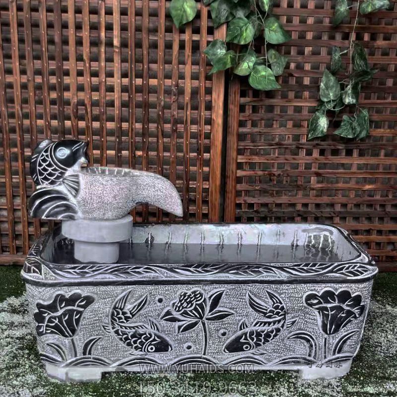 洗手盆別墅庭院戶外仿古石槽魚缸青石水槽流水養魚石槽花盆雕塑