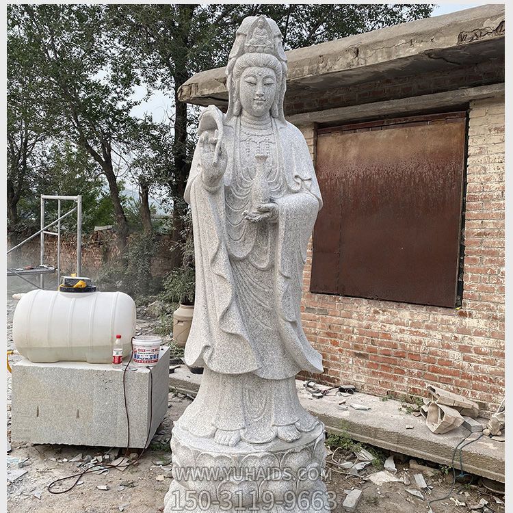 石雕觀音，花崗巖石材精雕佛像雕塑
