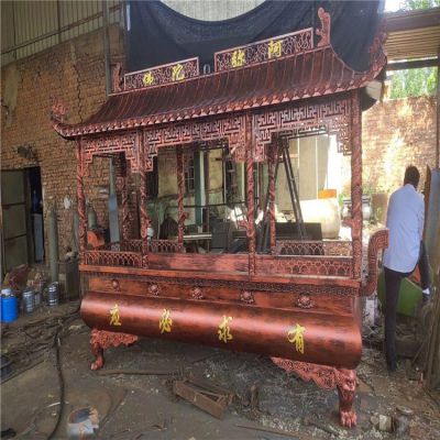 有求必應銅雕香爐，寺廟焚香爐