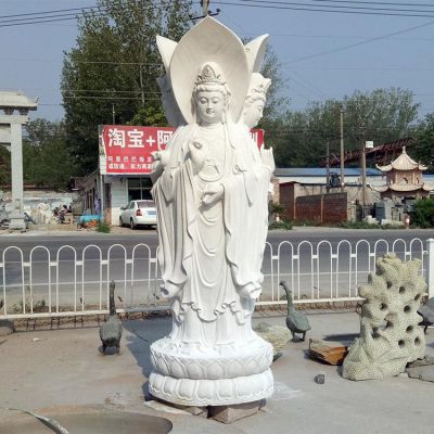 景區(qū)景點(diǎn)大型大理石石雕三面觀(guān)音