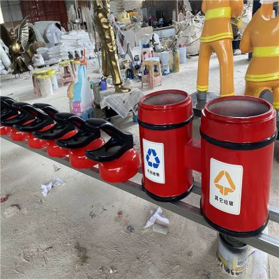 玻璃鋼創意滅火器垃圾桶雕塑