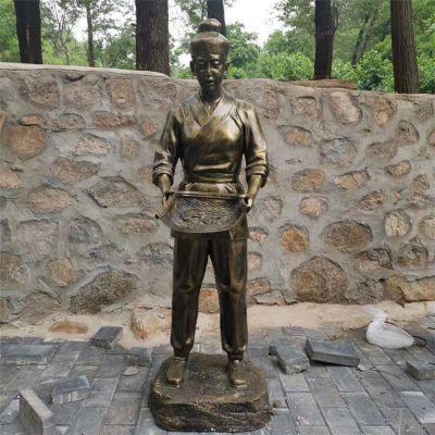 簸箕，玻璃鋼勞動(dòng)人物勞動(dòng)場景雕塑