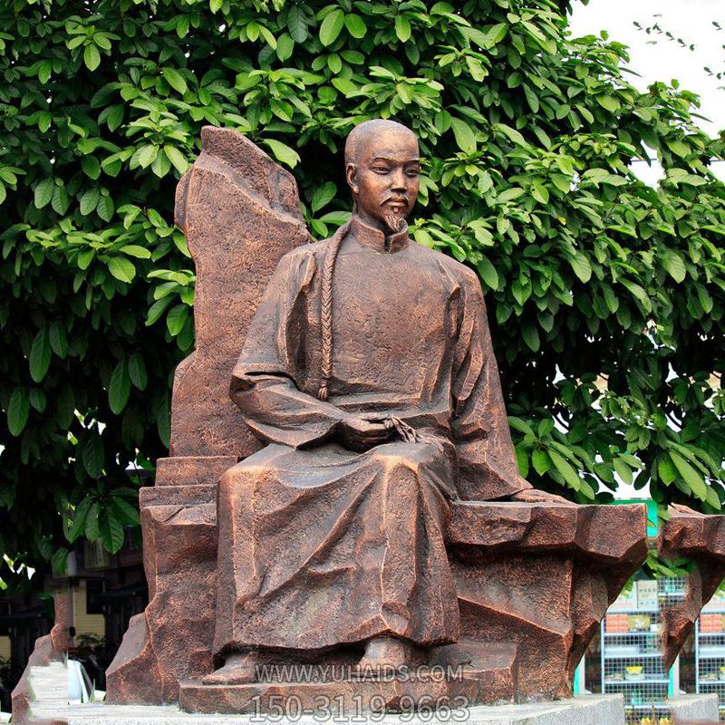 公園歷史名人清朝醫學家葉天士純銅雕像雕塑