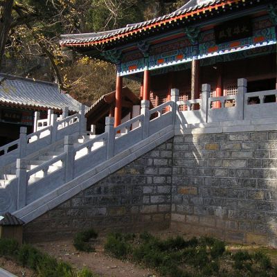 石雕欄桿，寺廟臺(tái)階欄桿扶手