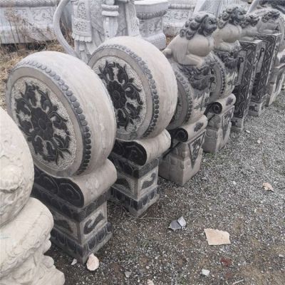 抱鼓石，青石仿古門墩