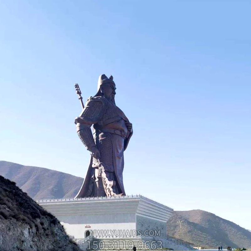戶(hù)外景區(qū)大型不銹鋼仿銅關(guān)公雕塑