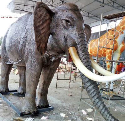 公園動物雕刻大象作品圖片大全