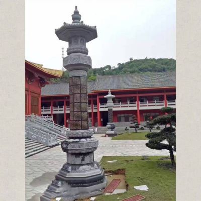 石雕經幢，寺廟青石經幢