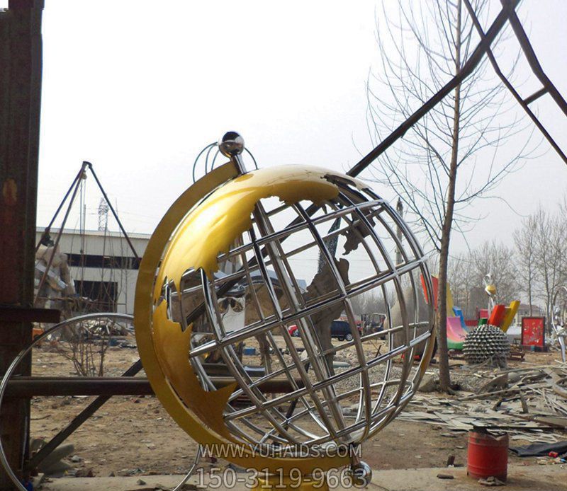 不銹鋼圓球戶外抽象景觀創意標志擺件 不銹鋼圓球戶外抽象景觀創意標志擺件