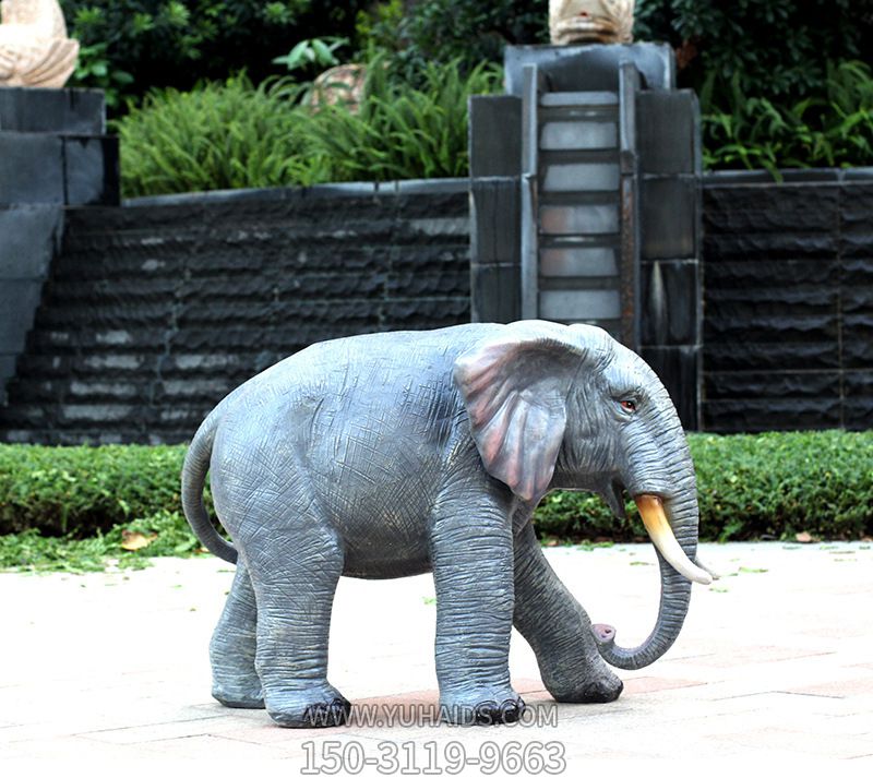 公園戶外大型景觀玻璃鋼仿真動物大象雕塑 公園戶外大型景觀玻璃鋼仿真動物大象雕塑