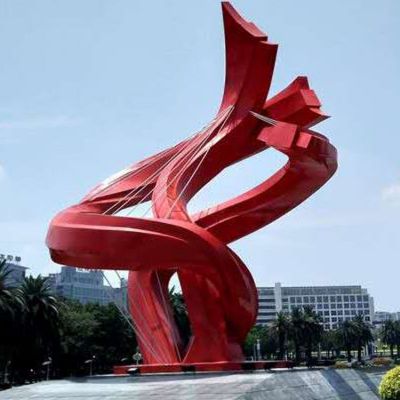 廣場大型不銹鋼抽象標志雕塑的作用是啥？